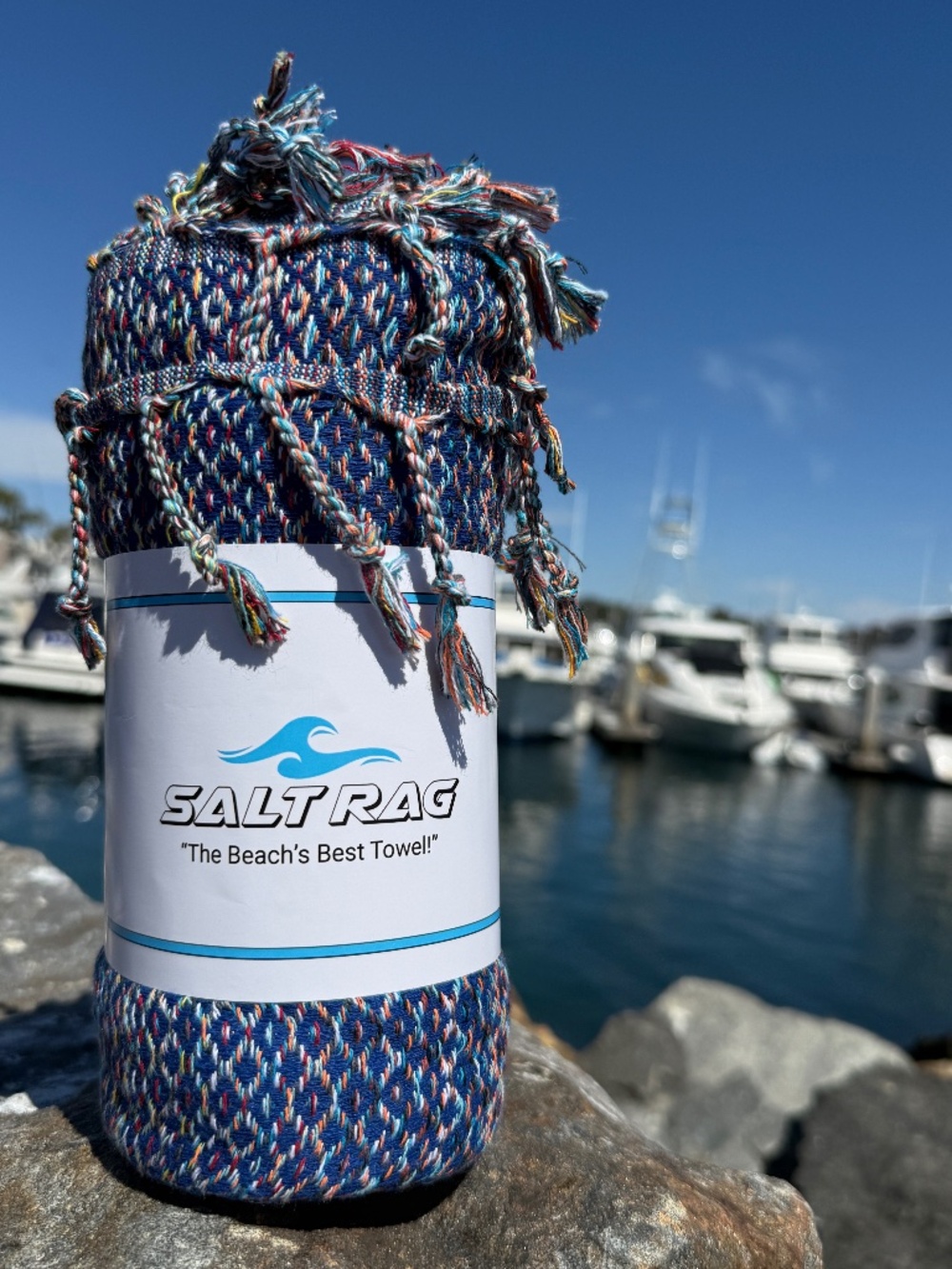 The Ahi Rag — Blue Salt Rag™ Sand-Resistant Turkish Beach Towel